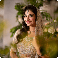 Soft glam bridal makeup look Lahore